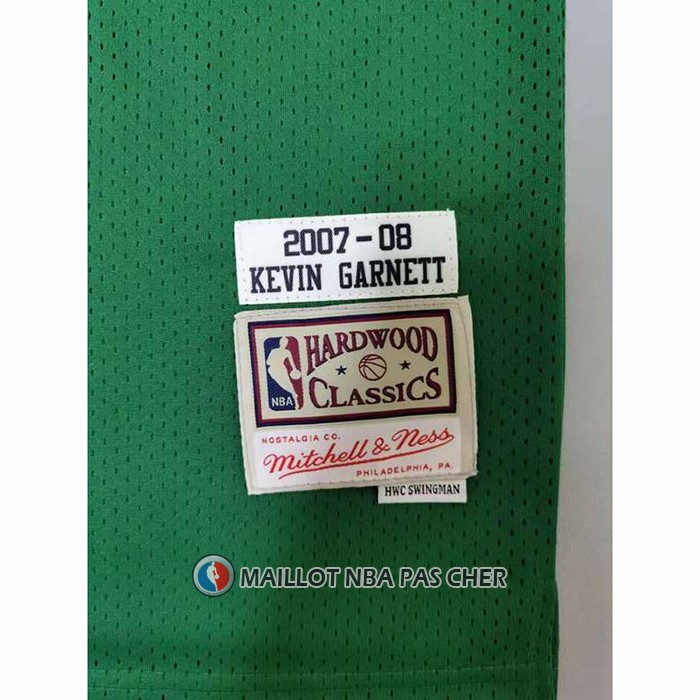 Maillot Boston Celtics Kevin Garnett NO 5 Mitchell & Ness 2007-08 Vert